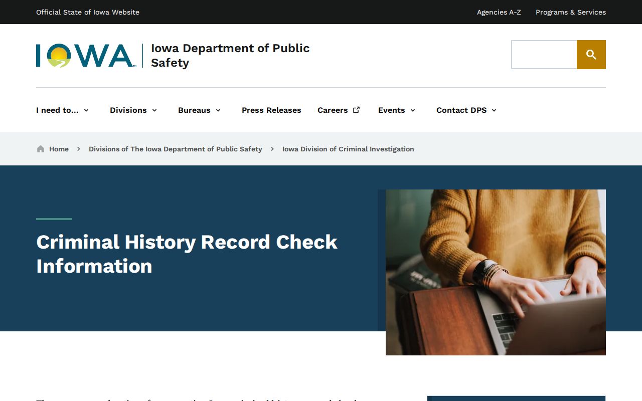 Iowa DCI options for Boone County arrest record checks