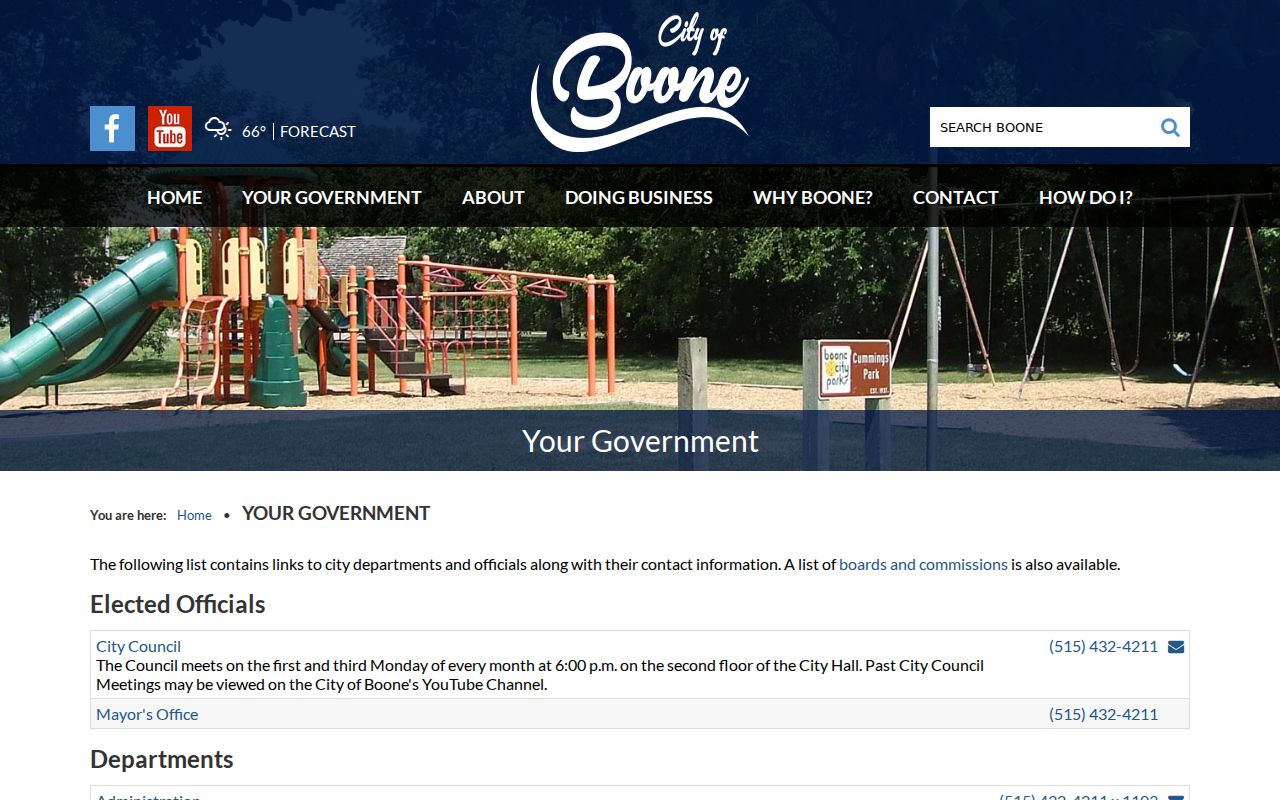 Boone County city government criminal record routing source