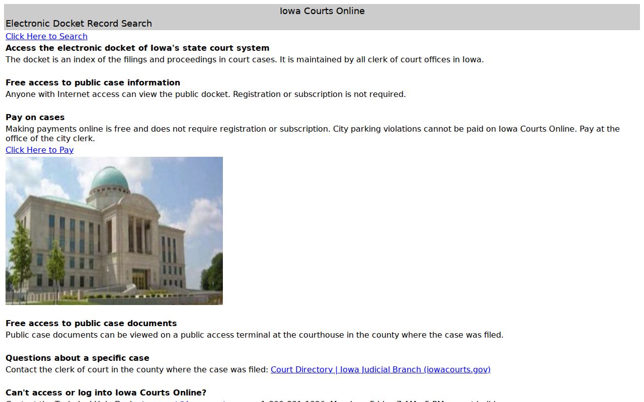 Boone County court case lookup on Iowa Courts Online